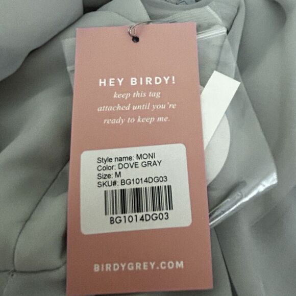 NWT BIRDIE GREY Women’s Halter Gray Cocktail/Party/Bridesmaid Lined Dress Size M - Picture 14 of 15